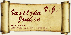 Vasiljka Jonkić vizit kartica